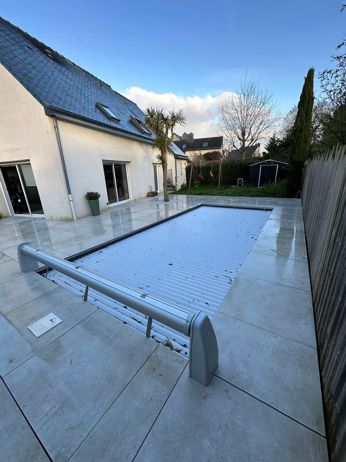 installation de piscine cintre