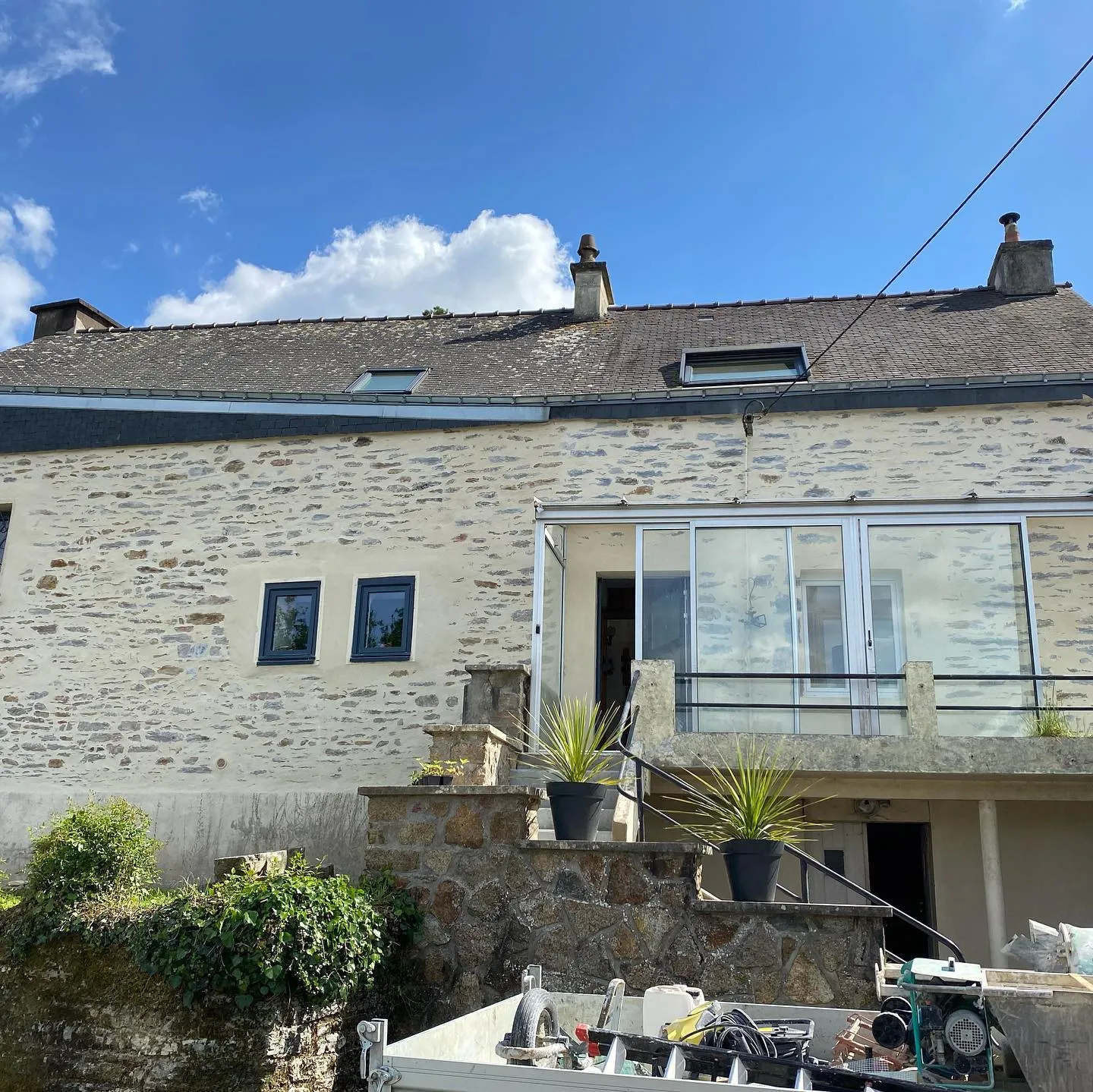 pave terrasse jardin betton