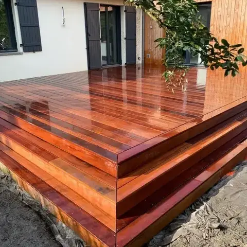 pavé terrasse jardin à Chavagne - image 2