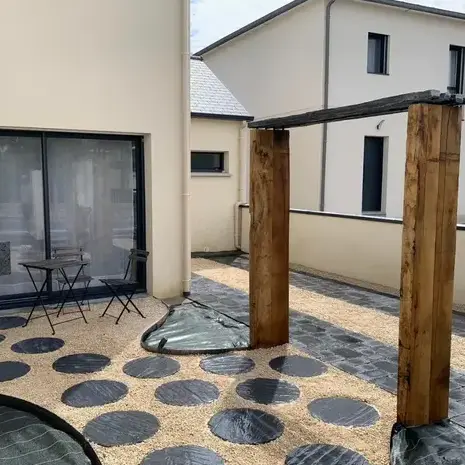 pavé terrasse jardin Pacé-1
