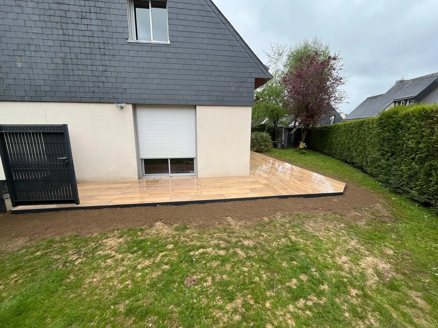 pose de terrasse en bois saint malo